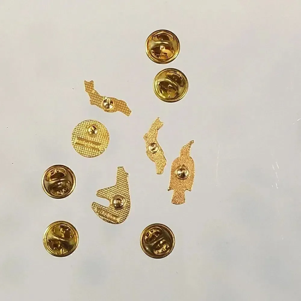 Enamel Metal Pins Tie Tack Lapel Animal Pins Lot Of 5 Bear Turtle Eagle Dolphin